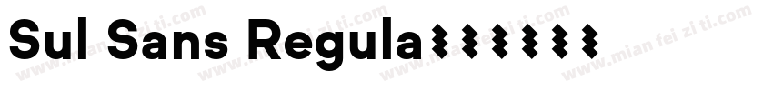 Sul Sans Regula字体转换